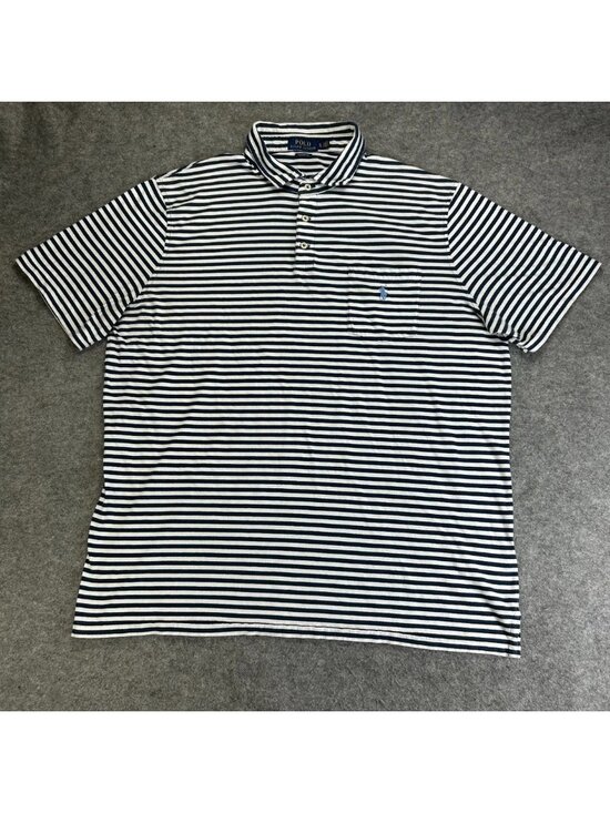 Polo Ralph Lauren Other - Polo Ralph Lauren Polo Shirt Mens XL Blue Gray Striped Classic Fit Pony Pocket